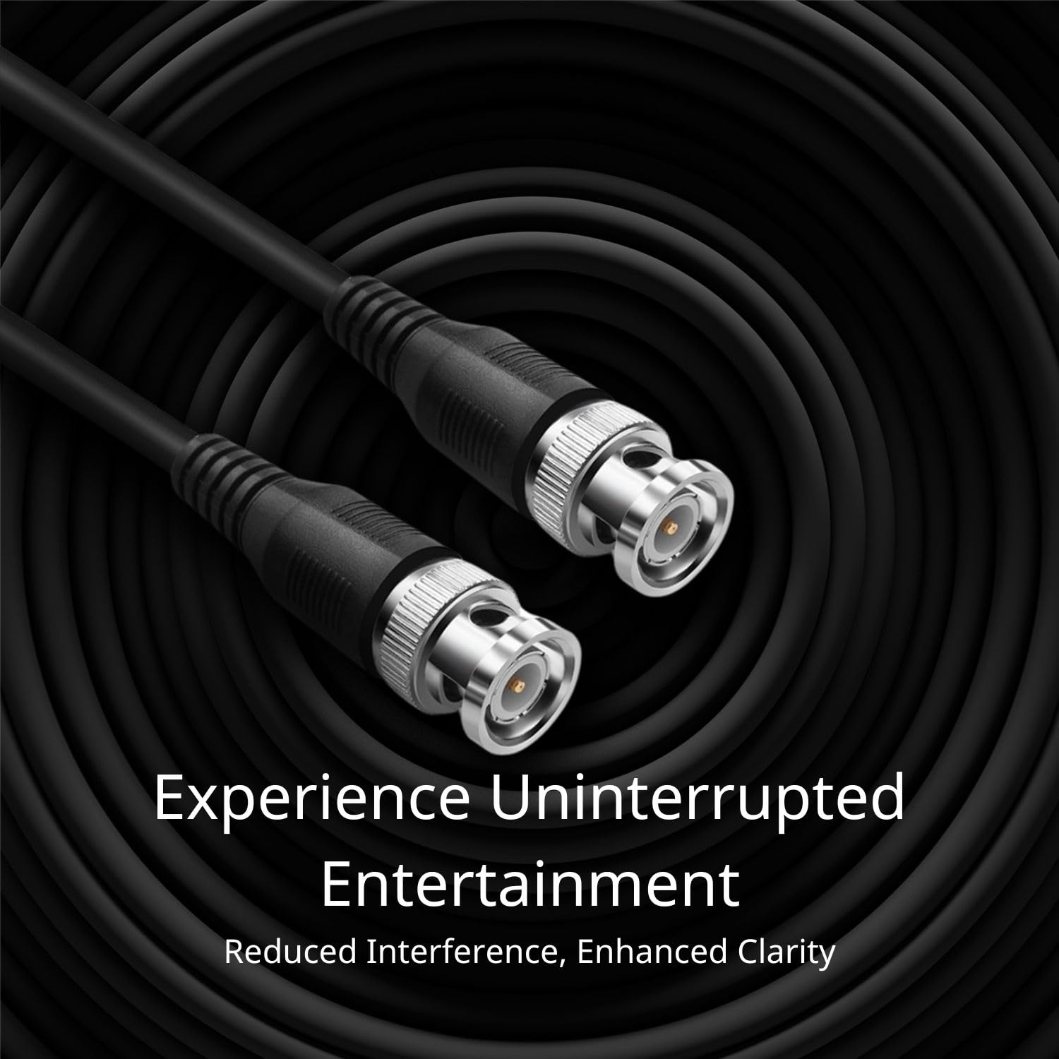 ケーブル　RG6 Cable 100ft 100ft BLK RG6 COAX CABLE WITH COMPRESS CONNECTORS INDOOR